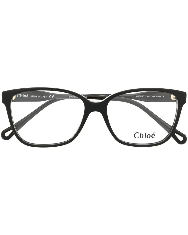 Chloé Brille mit eckigem Gestell - Schwarz Schwarz