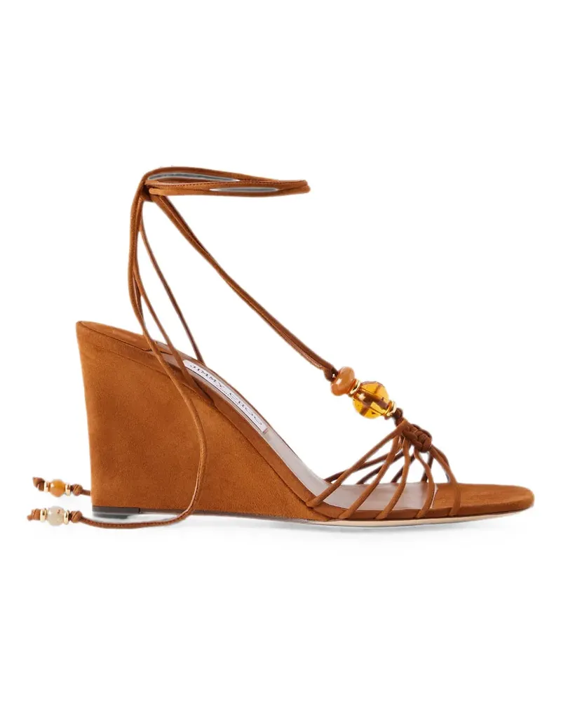Jimmy Choo Lova Sandalen mit Perlen - Braun Braun