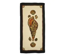 Schal mit Muschel-Print - Nude