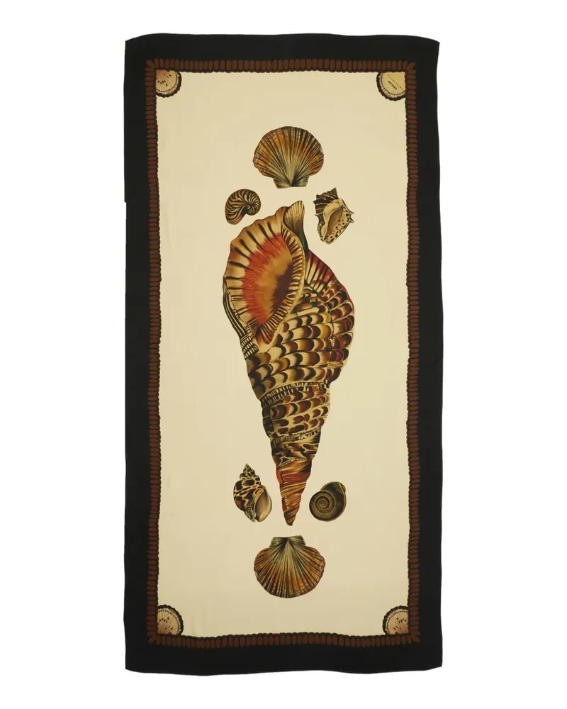 Osklen Schal mit Muschel-Print - Nude Nude