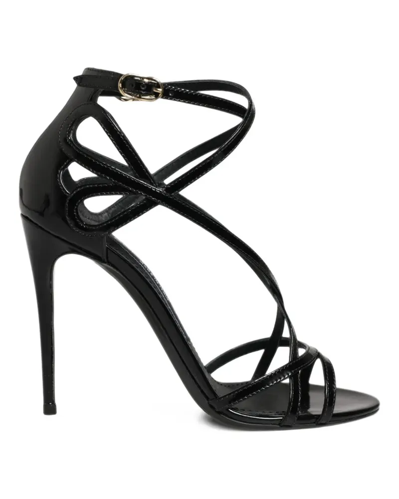 Dolce & Gabbana Riemchensandalen aus Leder - Schwarz Schwarz