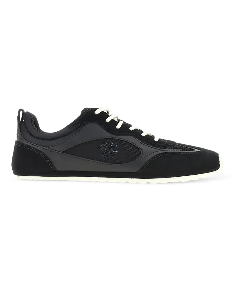 Tory Burch logo-patch panelled sneakers - Schwarz Schwarz