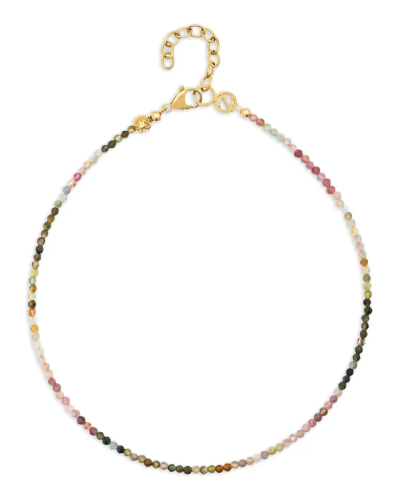 Nialaya beaded tourmaline necklace - Gold Gold