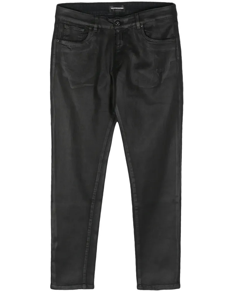 Salvatore Santoro Jeans mit Logo-Patch - Schwarz Schwarz