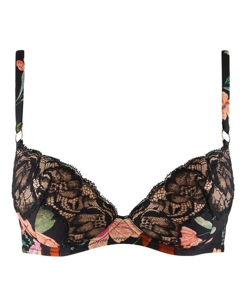 Aubade Sweet Folk BH mit Blumenprint - Schwarz Schwarz