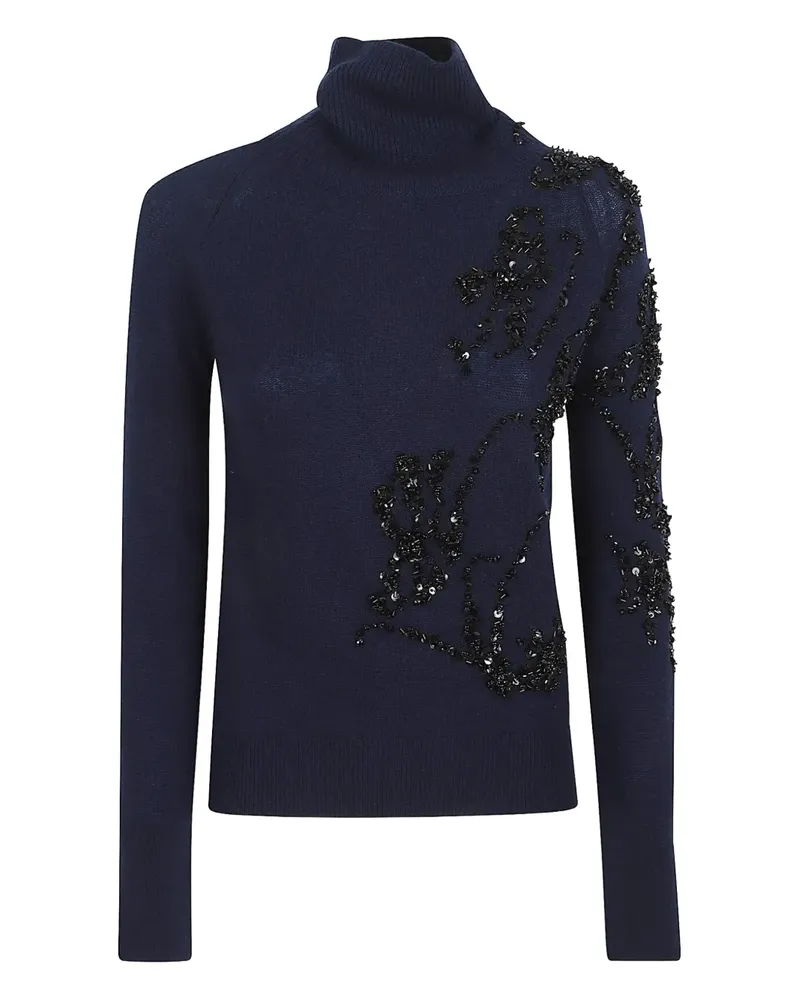 Ermanno Scervino Rollkragenpullover mit Pailletten - Blau Blau