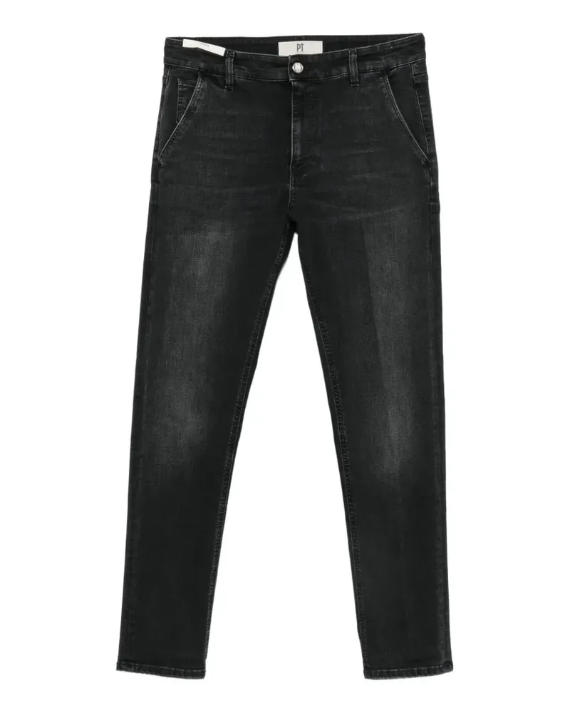 PT TORINO Ausgeblichene Slim-Fit-Jeans - Schwarz Schwarz