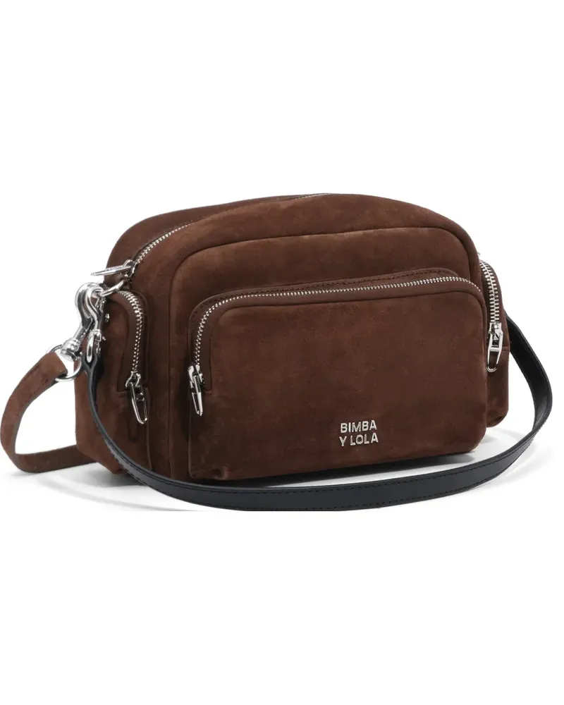 BIMBA Y LOLA Große Coffee Pocket Umhängetasche - Braun Braun