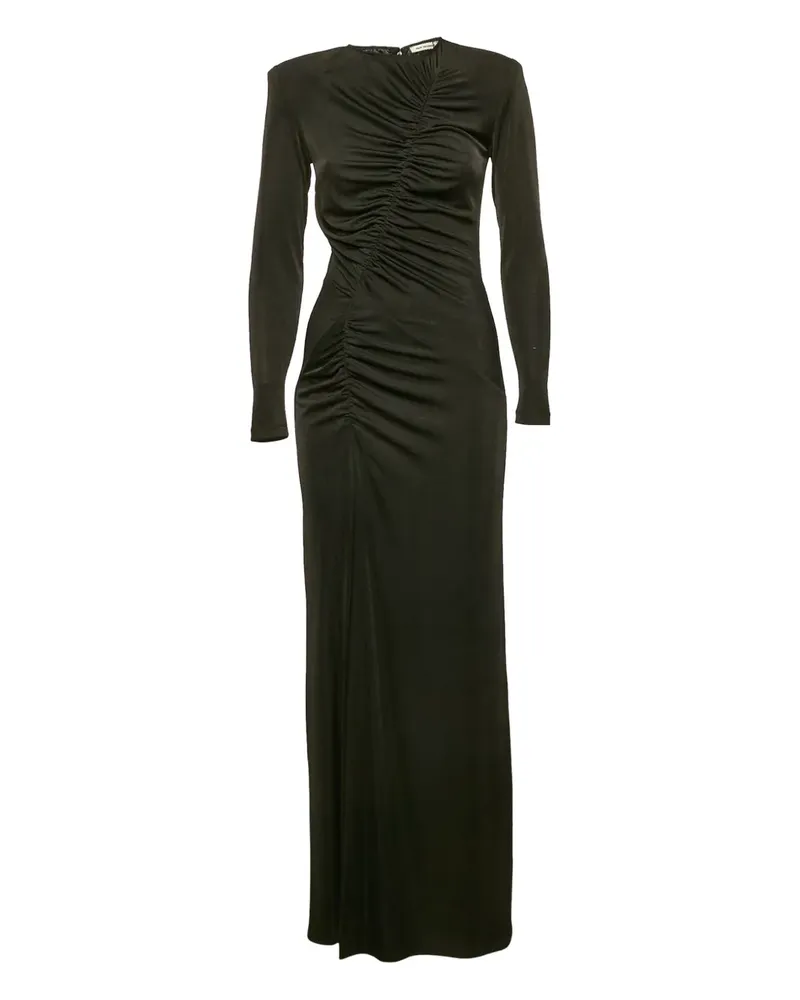 The New Arrivals Ilkyaz Ozel Gerafftes Maxikleid - Schwarz Schwarz