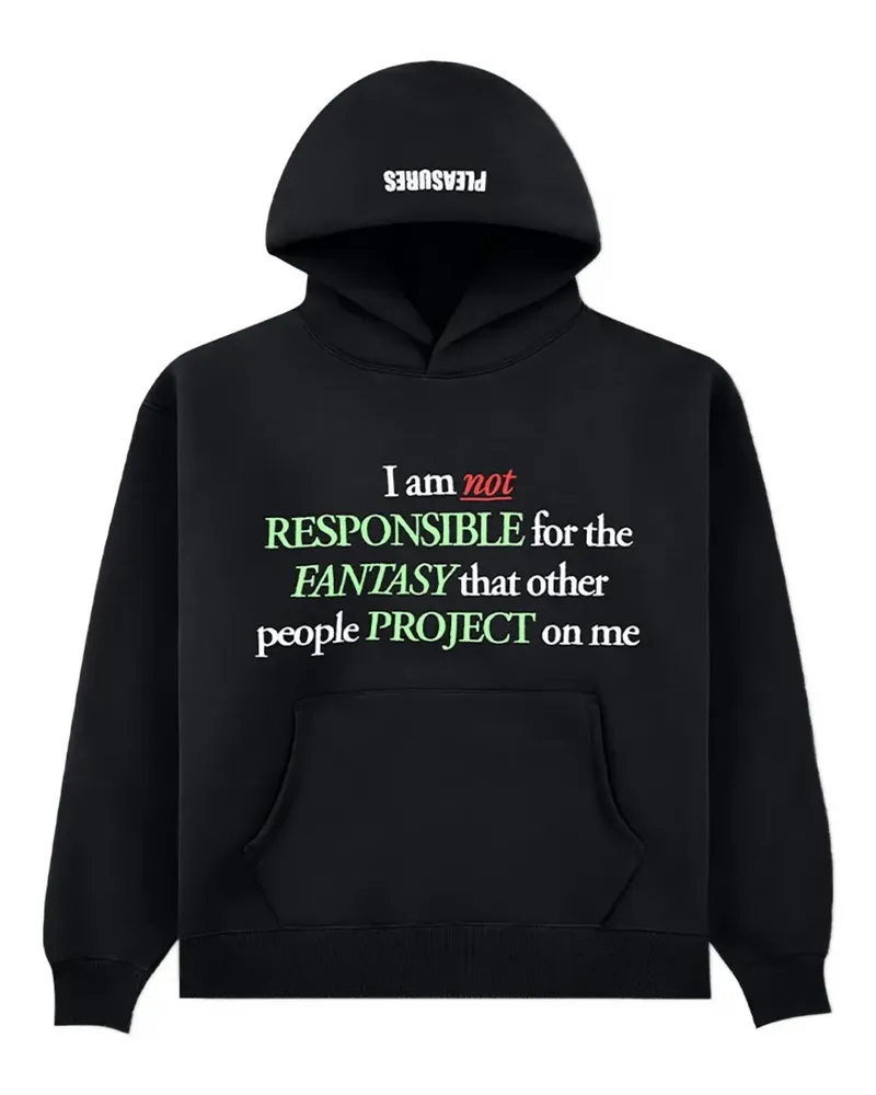 PLEASURES lettering-print hoodies - Schwarz Schwarz