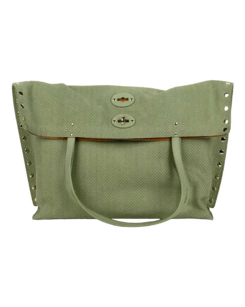 Zanellato Mittelgroße A'spasso Tote Bag mit Nietendetail - Grün Grün