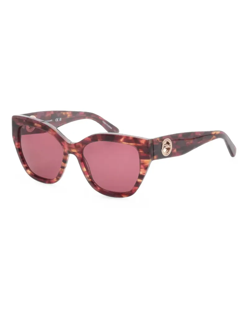 Longchamp tortoiseshell-effect logo-plaque sunglasses - Braun Braun