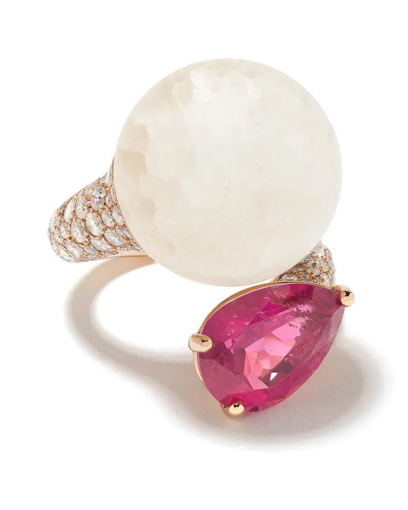 De Grisogono 18kt Rotgoldring mit Edelsteinen - Rosa Rosa