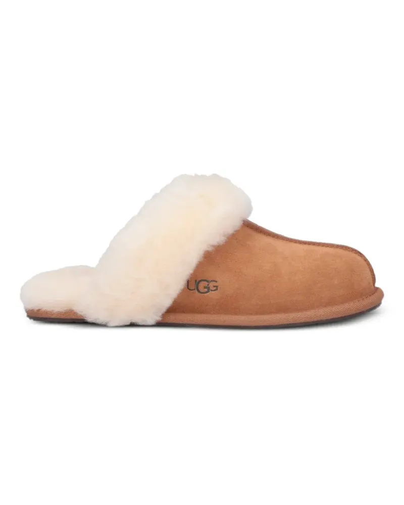 UGG Scuffette II Slipper aus Wildleder mit Shearling-Besatz - Braun Braun