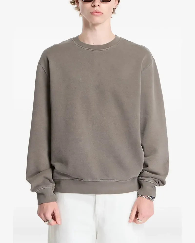 A.P.C. logo-print crew-neck sweater - Braun Braun