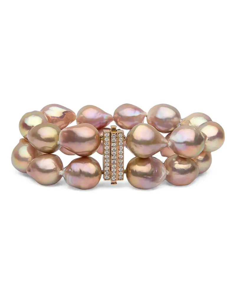 YOKO London freshwater pearl and diamond bracelet - Rosa Rosa