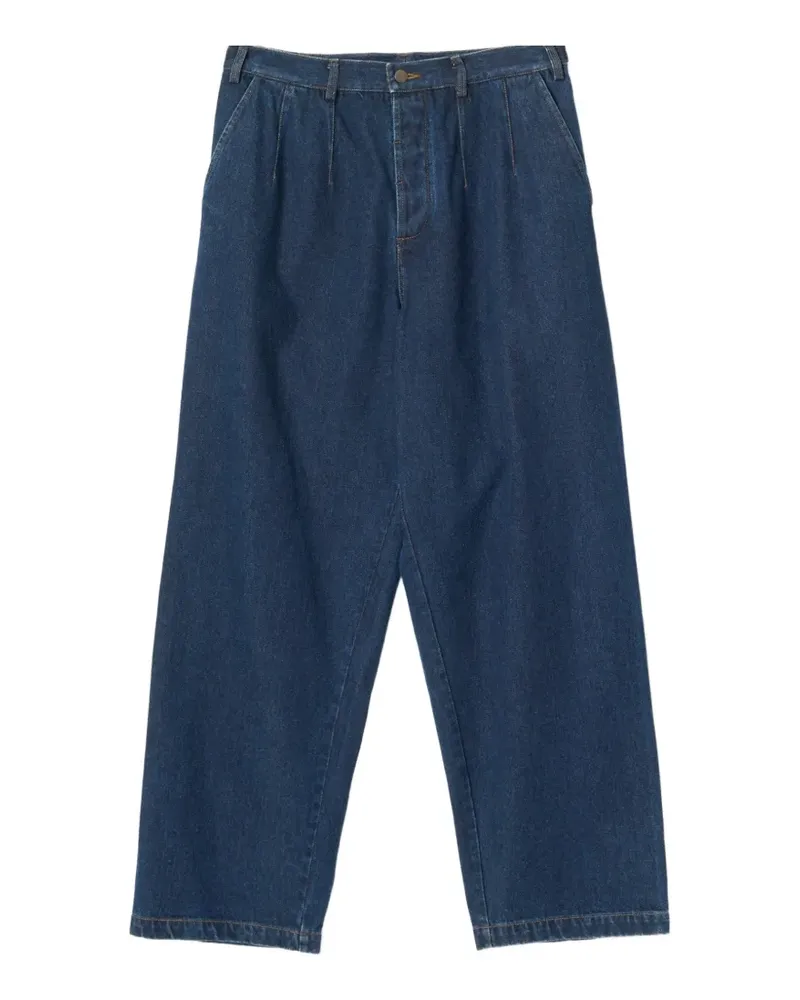 Universal Works Lockere Dutch Jeans mit Falten - Blau Blau