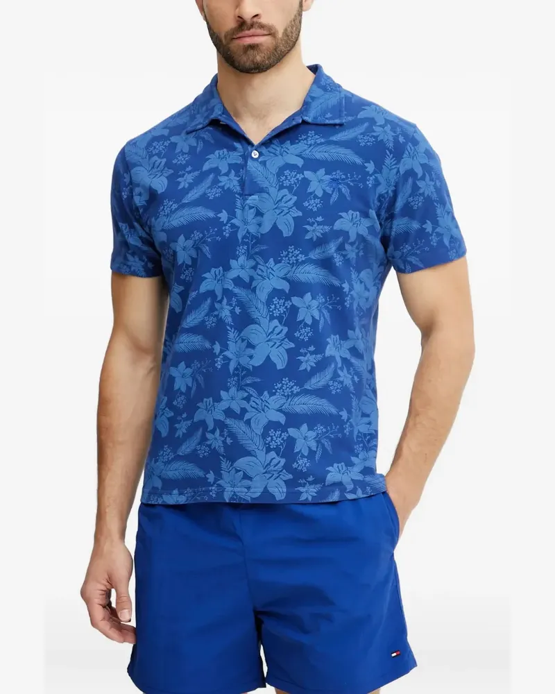 Vilebrequin Poloshirt mit Blumen-Print - Blau Blau