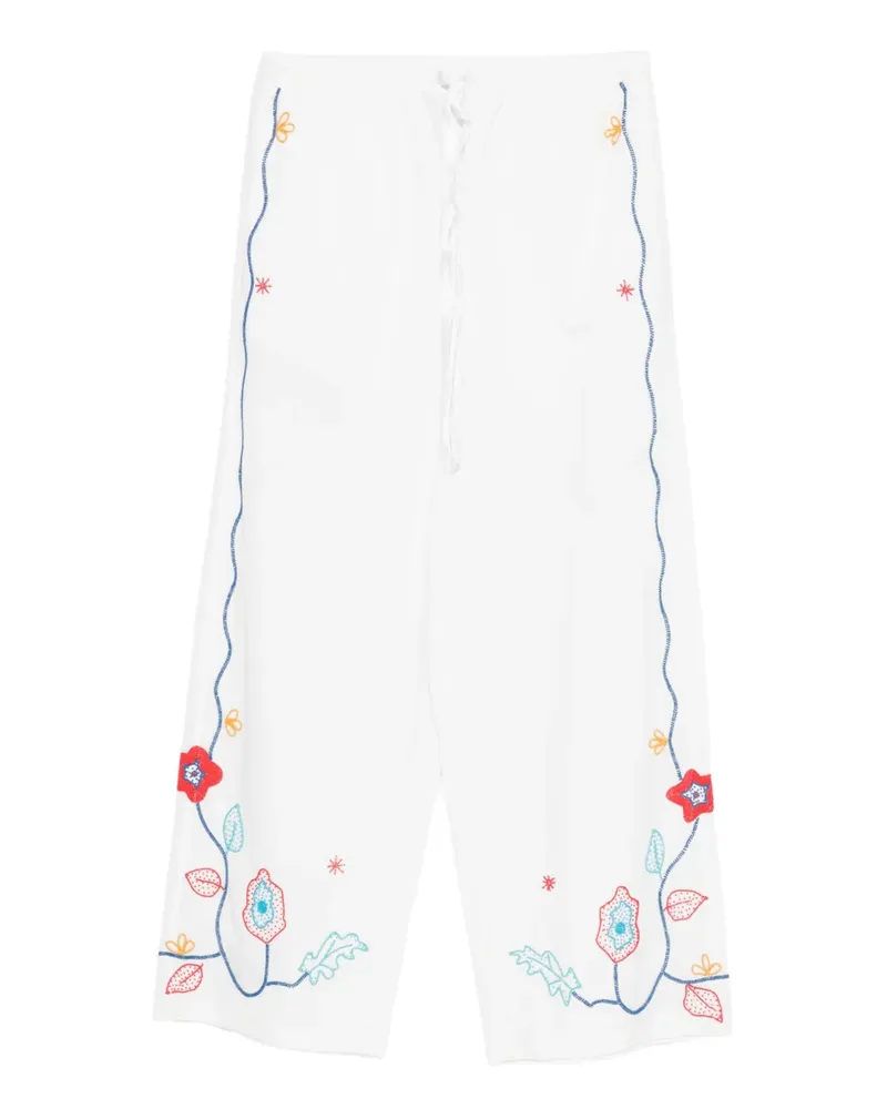 forte_forte Hose mit Stickerei - Weiß Weiß