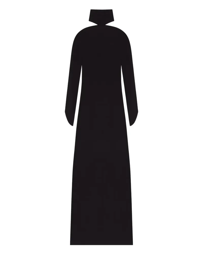 Courrèges Abendkleid mit Cut-Outs - Schwarz Schwarz