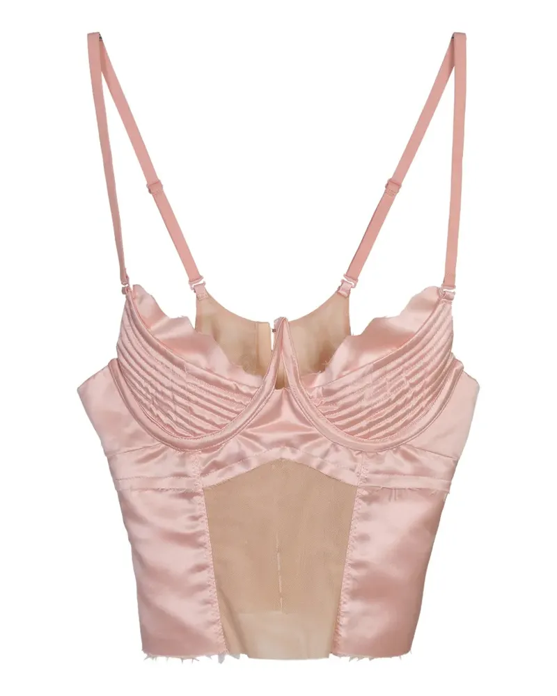 Natasha Zinko pleated corset top - Rosa Rosa