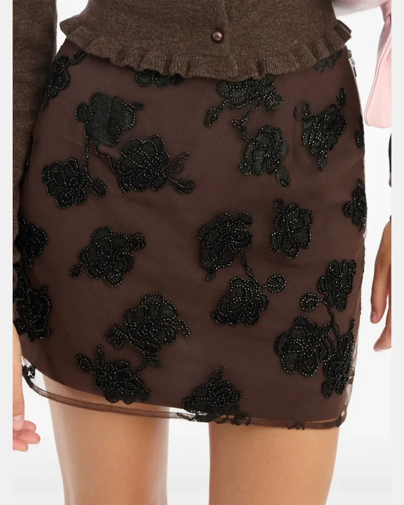 ROTATE Birger Christensen Rock mit Perlen - Braun Braun