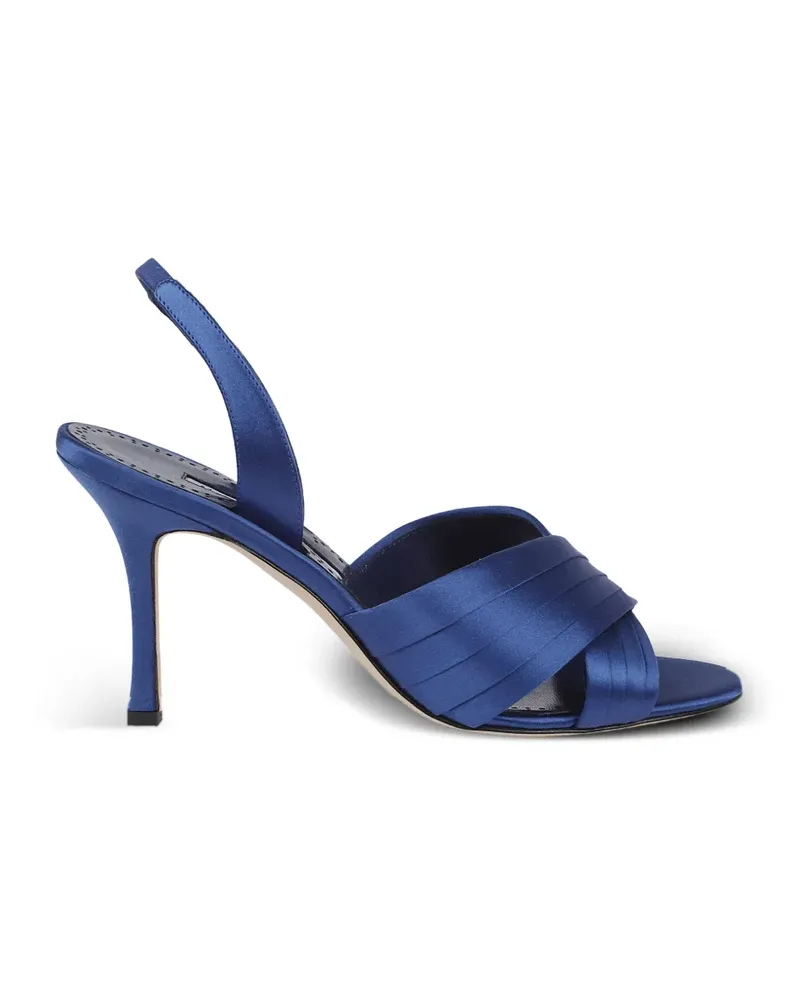 Manolo Blahnik Vierasan crossover-strap heeled sandals - Blau Blau