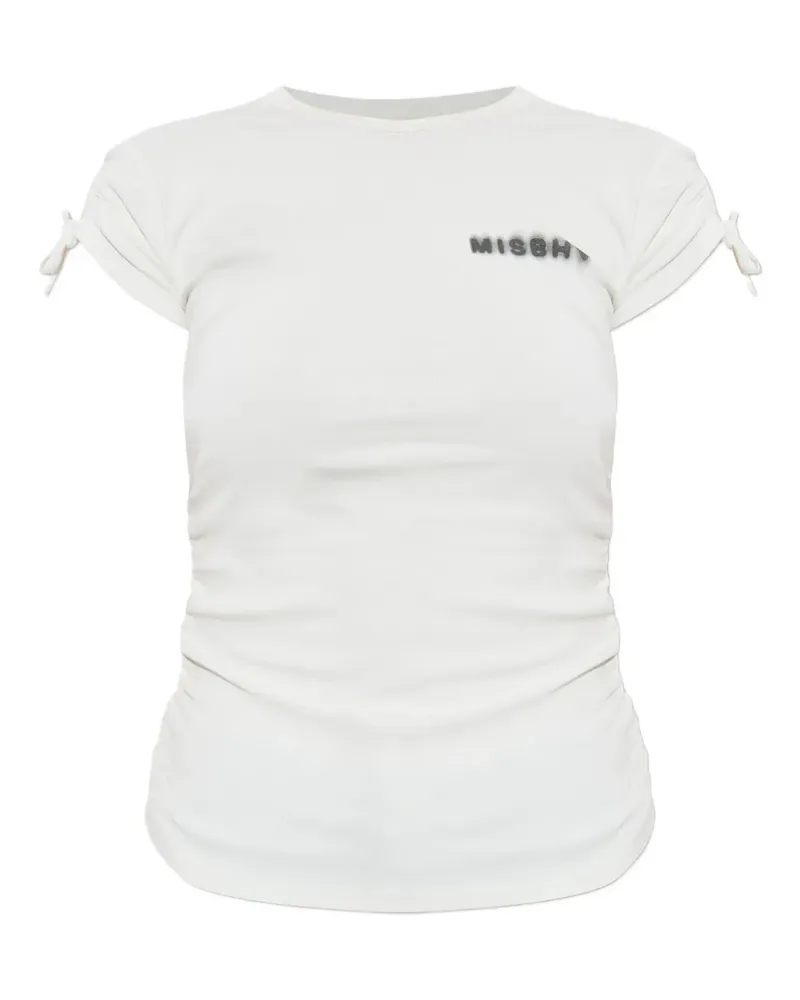 MISBHV T-Shirt mit geknoteten Ärmeln - Weiß Weiß