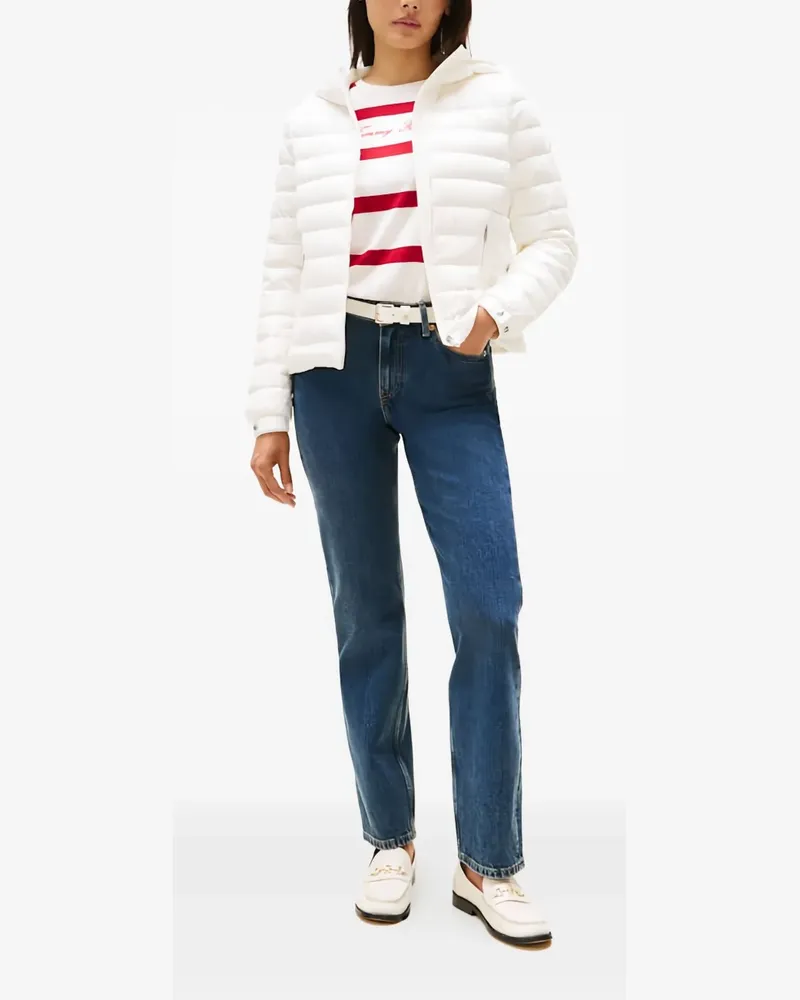 Tommy Hilfiger Gesteppte Kapuzenjacke - Weiß Weiß