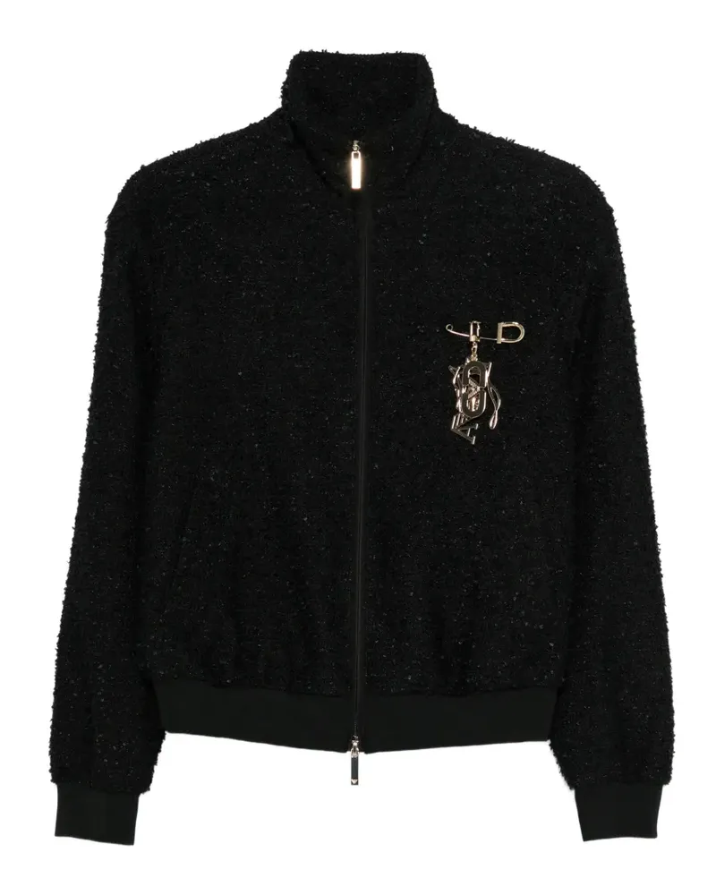 Emporio Armani appliqué zip jacket - Schwarz Schwarz