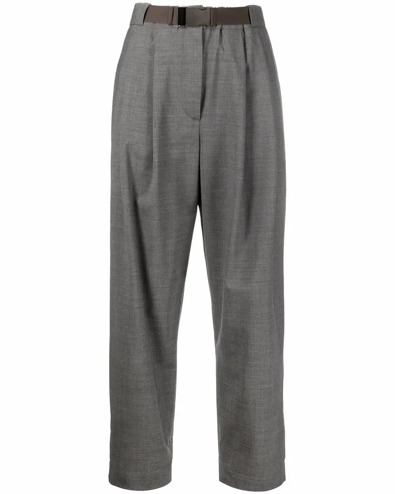 Brunello Cucinelli Gerade Cropped-Hose - Grau Grau
