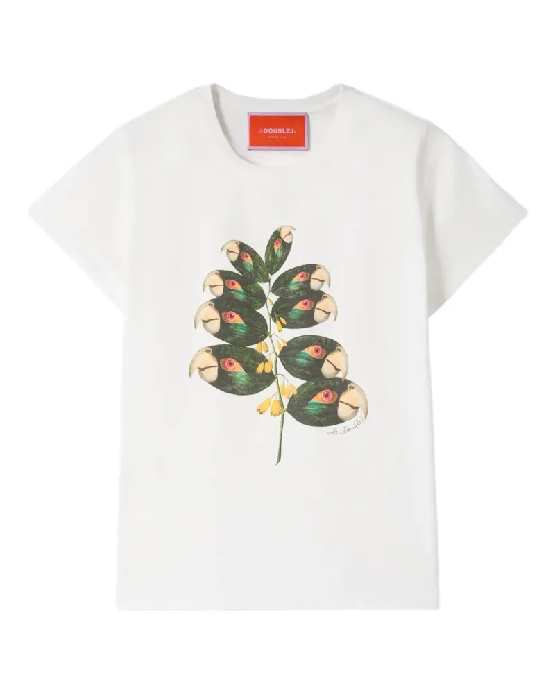 La DoubleJ High T-Shirt aus Baumwoll-Jersey - Weiß Weiß