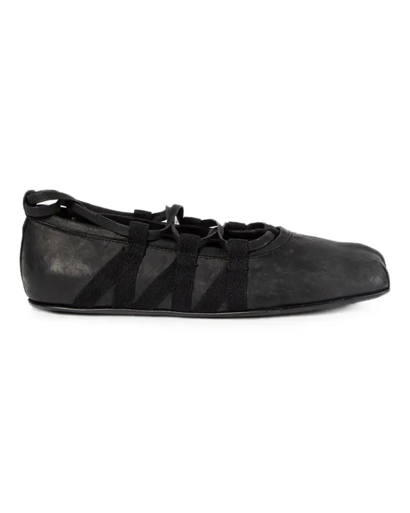 Ann Demeulemeester Fiep lace-up ballet flats - Schwarz Schwarz