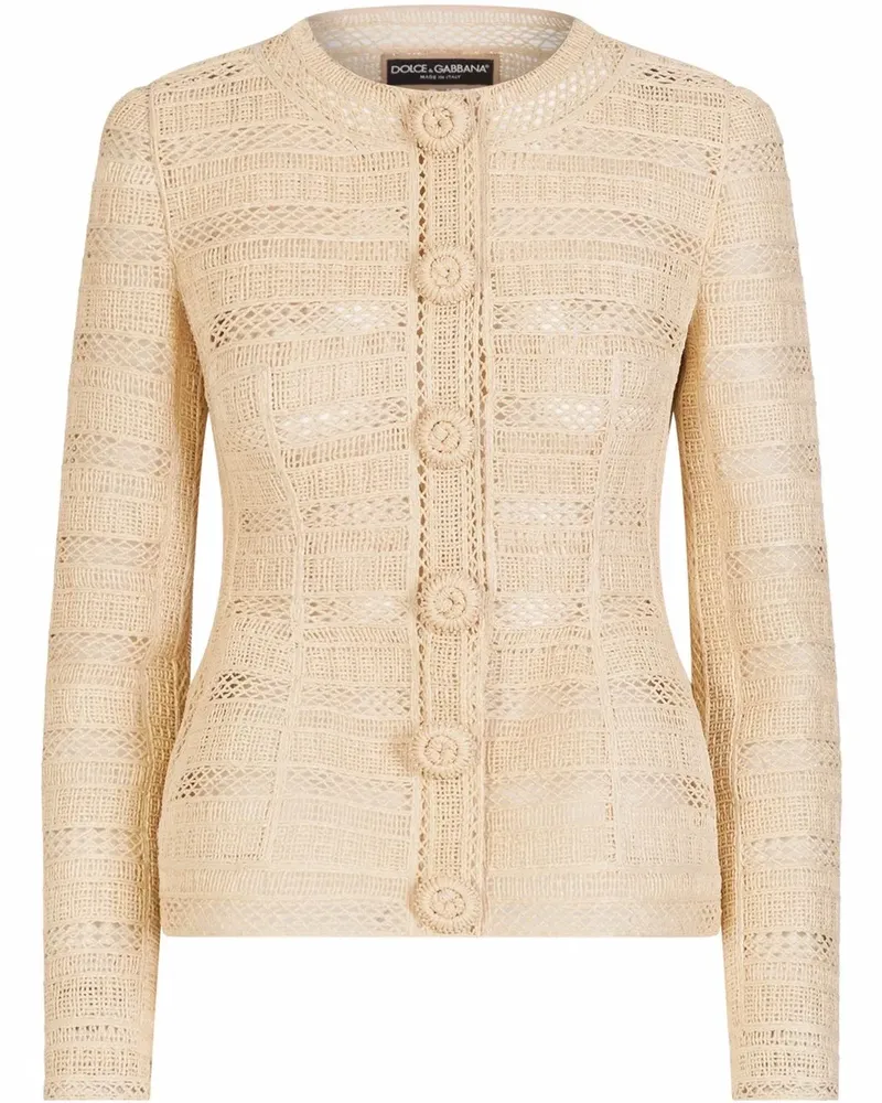 Dolce & Gabbana Bestickte Jacke - Nude Nude