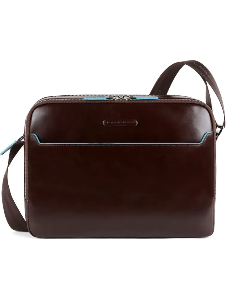 Piquadro leather crossbody bag - Braun Braun