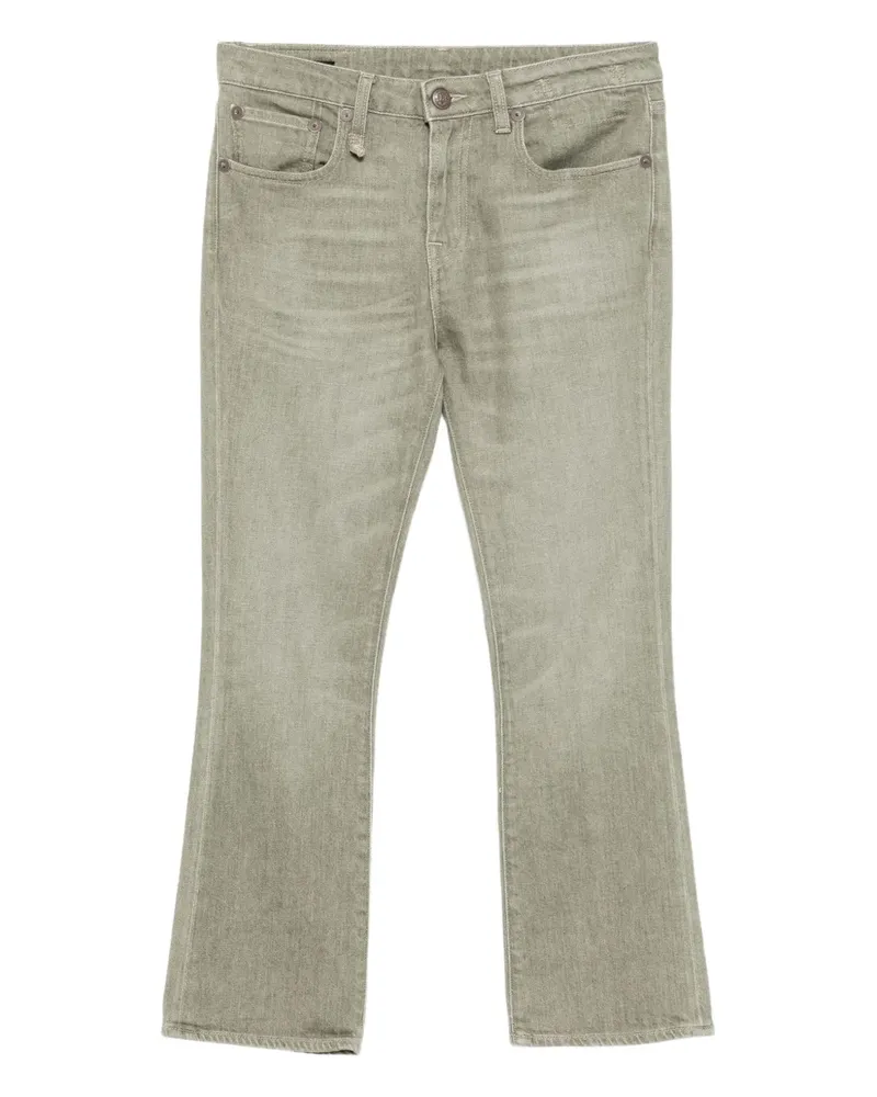 R13 Kick Fit Cropped-Jeans - Grün Grün
