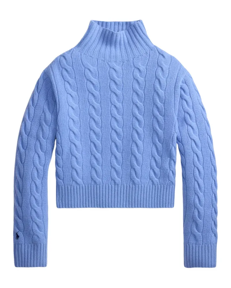 Ralph Lauren Rollkragenpullover mit Zopfmuster - Blau Blau