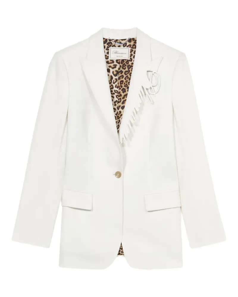 Blumarine Sakko mit Logo-Stickerei - Weiß Weiß