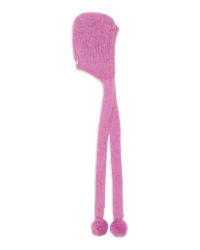 Acne Studios Year of the Horse Bommelmütze aus Mohair - Rosa Rosa