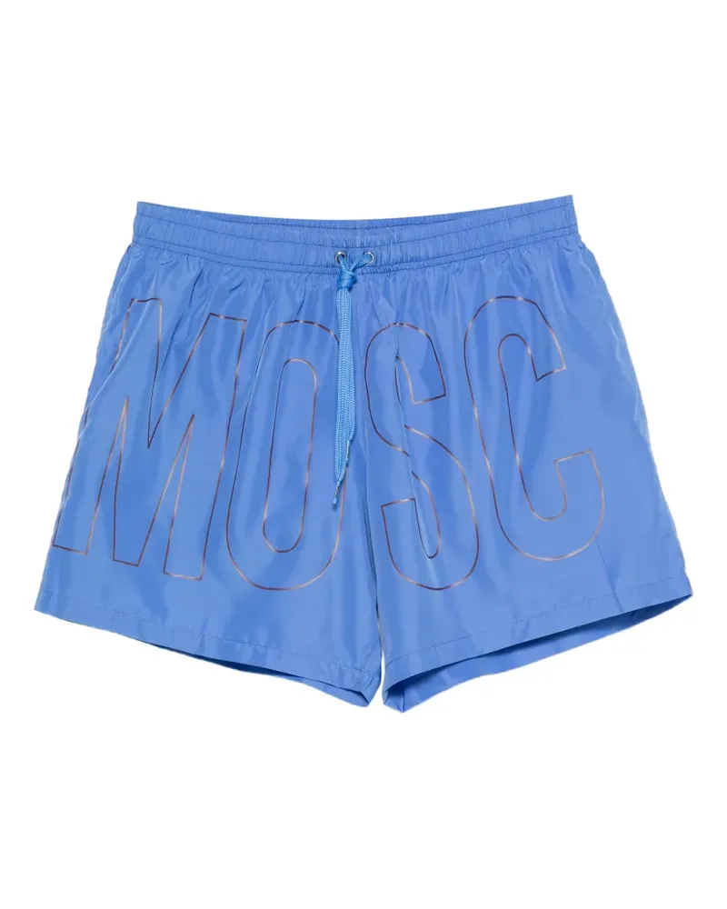 Moschino logo-print swim shorts - Blau Blau