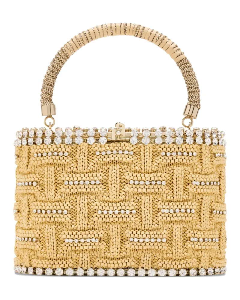 Rosantica Mini Holli Satchel-Tasche mit Perlen - Nude Nude