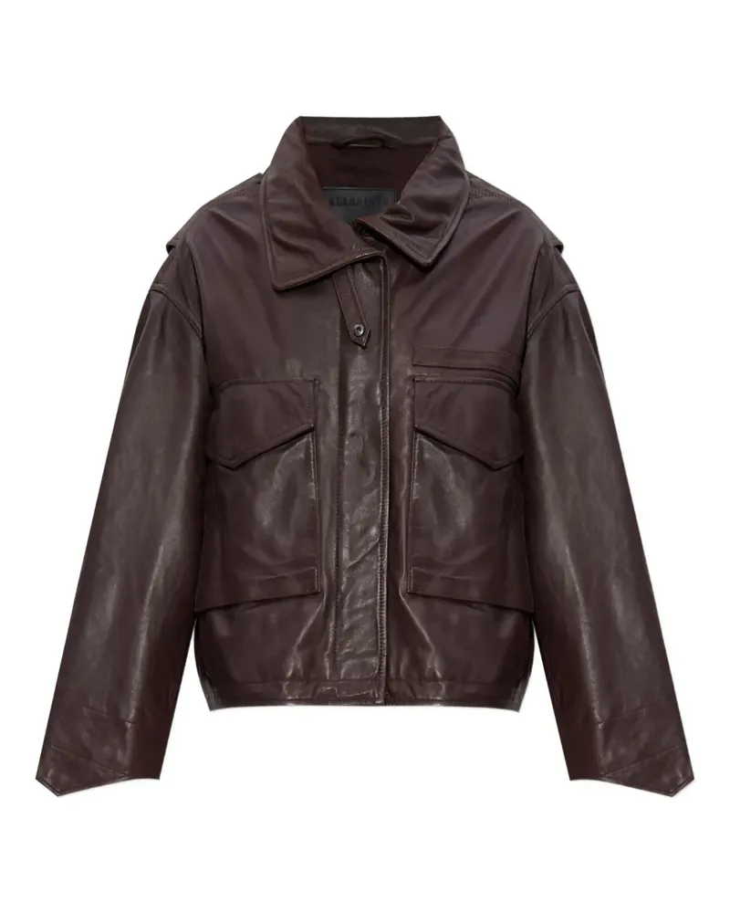 AllSaints Clay Lederjacke - Braun Braun