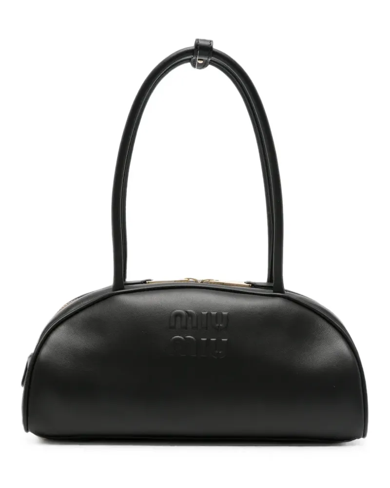 Miu Miu Shopper mit Logo-Prägung - Schwarz Schwarz