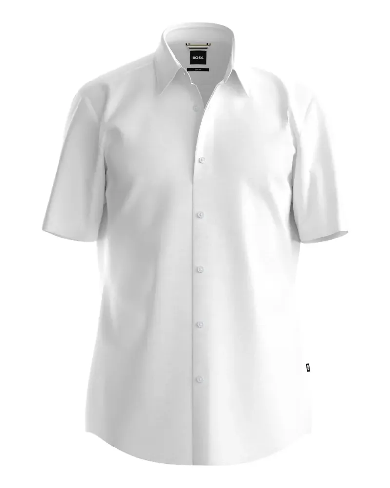 HUGO BOSS Kurzärmeliges Hemd - Weiß Weiß