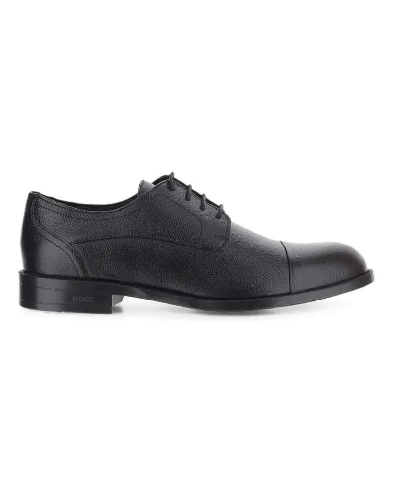 HUGO BOSS Derby-Schuhe aus gekörntem Leder mit Zehenkappe - Schwarz Schwarz