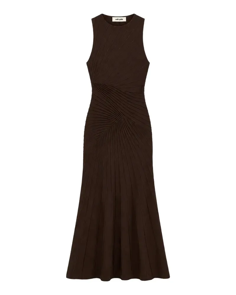 Cult Gaia Fen pleated midi dress - Braun Braun