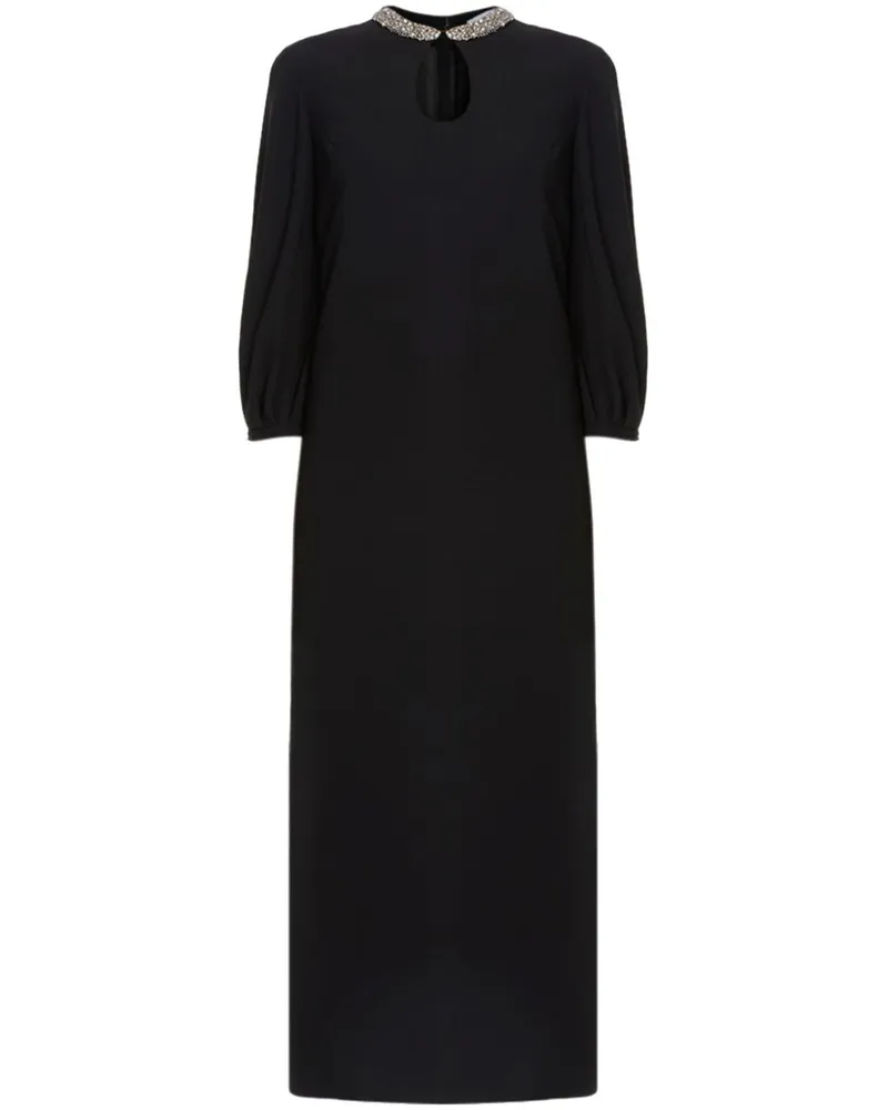 Dice Kayek Midikleid mit Cut-Out - Schwarz Schwarz