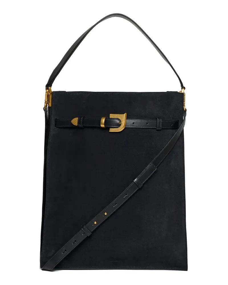 Nanushka Maxi Harmonica Tote Bag mit Schnallendetail - Schwarz Schwarz