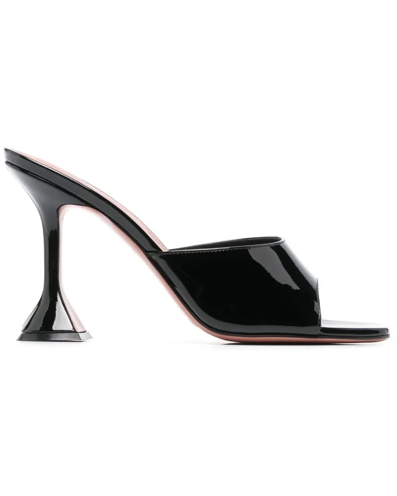 Amina Muaddi Lupita Mules 95mm - Schwarz Schwarz
