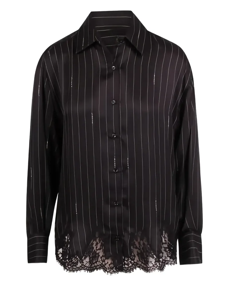 Ermanno Scervino Hemd mit Nadelstreifen - Schwarz Schwarz